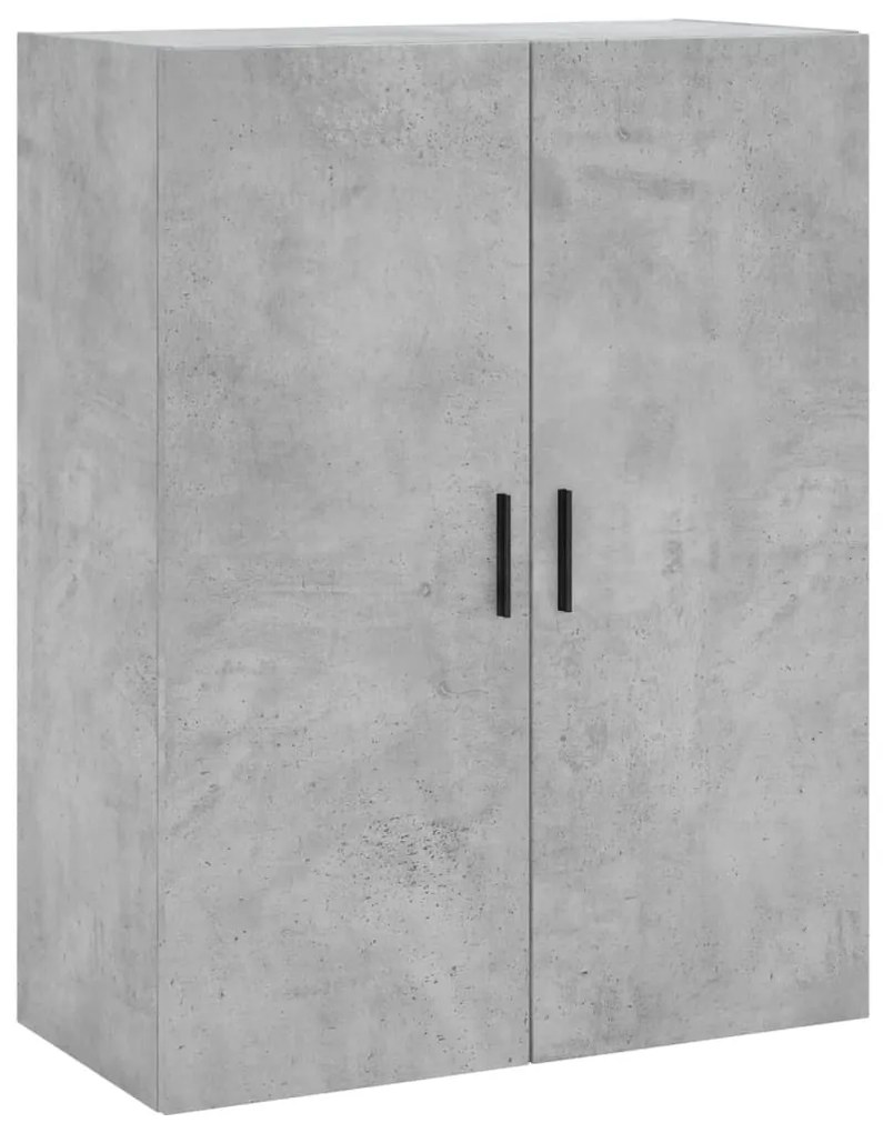 Credenza Grigio Cemento 69,5x34x180 cm in Legno Multistrato