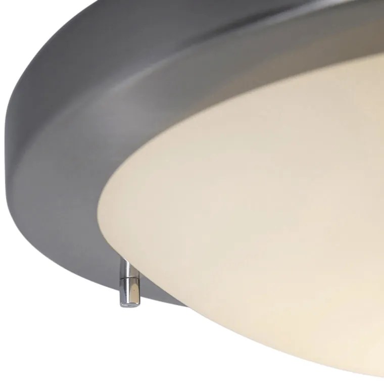 Plafoniera intelligente in acciaio 31 cm incl. WiFi A60 IP44 - Yuma