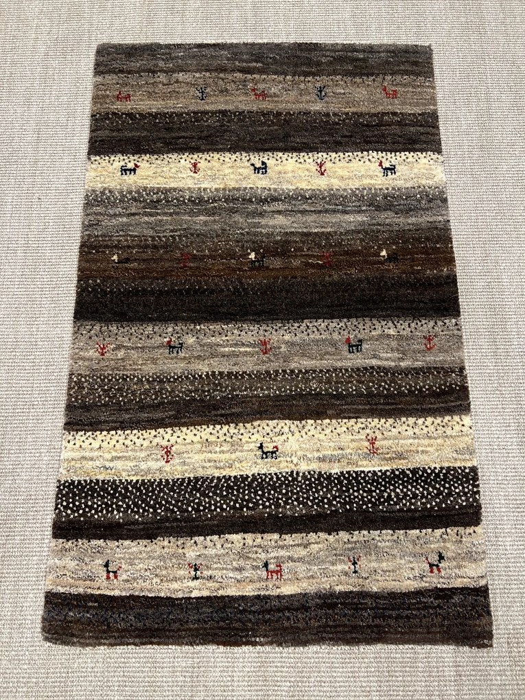 Gabbeh Tappeto persiano 80x130 Beige (Iran) Annodato A Mano