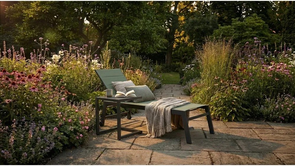 Tavolino da giardino in alluminio 40x40 cm Hilde – Bizzotto