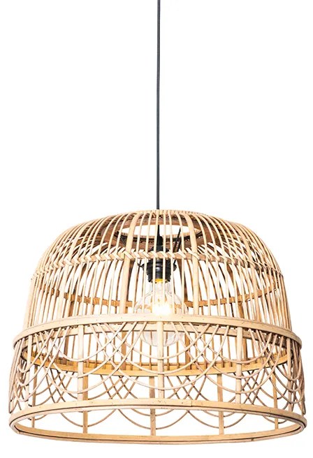 Lampada a sospensione orientale in rattan 44 cm - Michelle