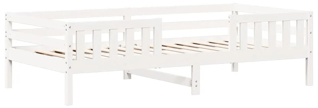 Giroletto con tetto bianco 90x190 cm legno massello pino