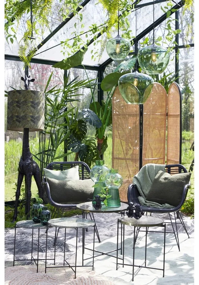 Lampada da soffitto verde con paralume in vetro ø 30 cm Mayson - Light &amp; Living