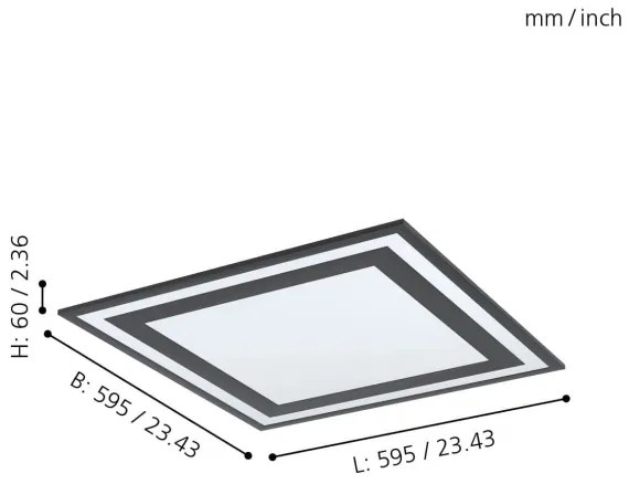 Eglo 99039 - Plafoniera LED SAVATARILA LED/36W/230V