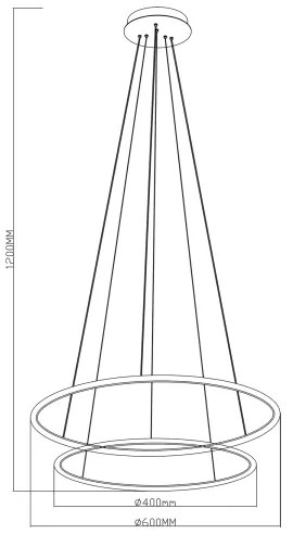 Zuma Line PL201004B-2GD - Lampadario LED a sospensione con filo MARSEILLE LED/40W/230V oro