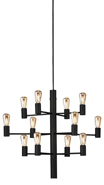 Manola 12 Lampadario Nero Dimmerabile LED - Herstal