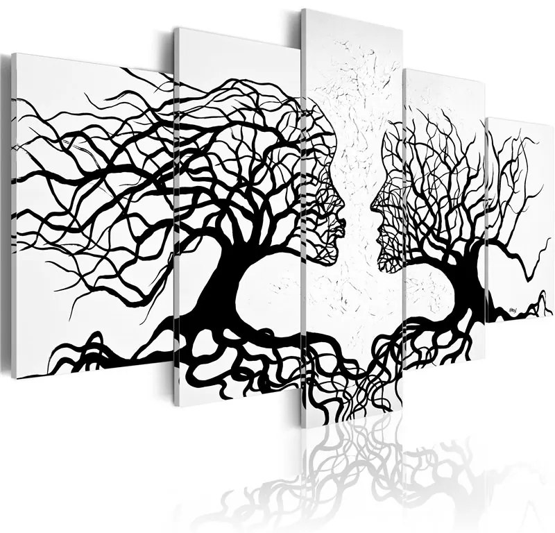 Quadro Il bacio del vento Colore bianco e nero, Dimensioni e Misure 200x100