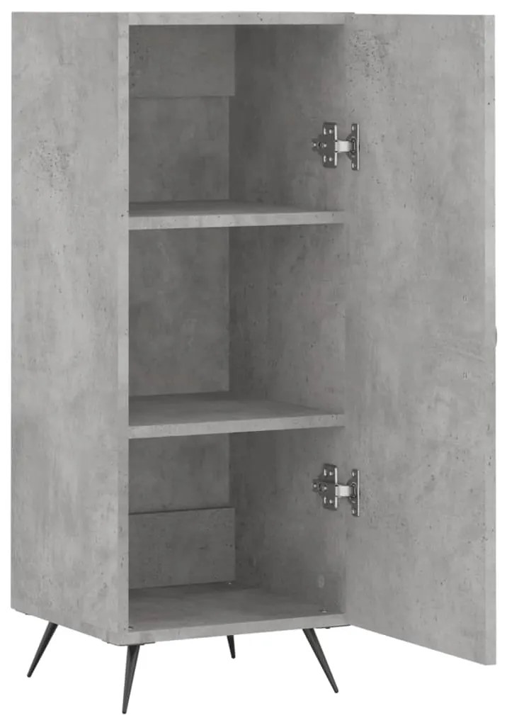 Credenza grigio cemento 34,5x34x90 cm in legno multistrato