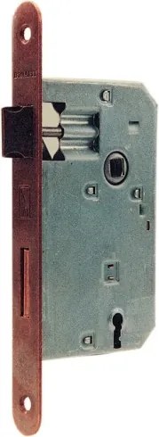 BONAITI Patent serratura quadro 8 mm interasse 70 mm ottonata 45 bordo tondo