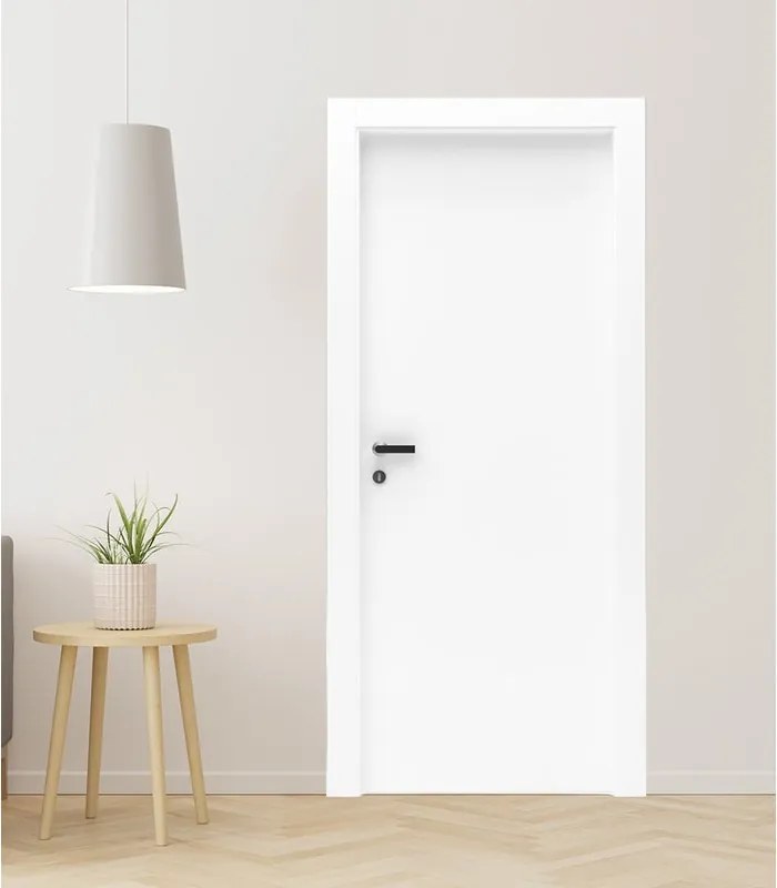 Porta interna a battente Cool in legno laccato colore bianco, L 70 x H 210 cm, apertura reversibile