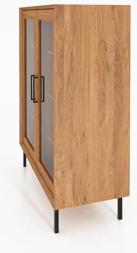 Vetrina in legno di quercia di colore naturale 97x125 cm Abies - The Beds