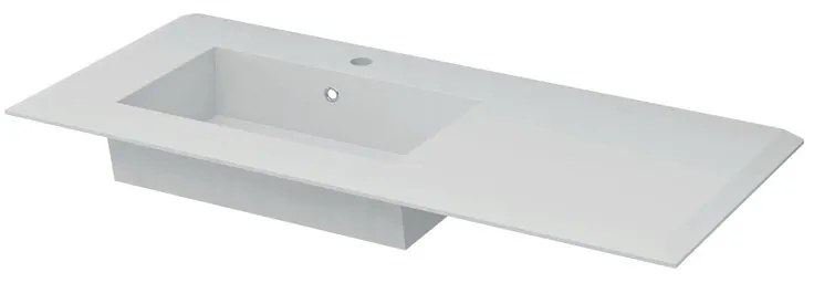 Lavabo a incasso rettangolare Bellagio L 106 x H 18 x P 46 cm in resina bianco