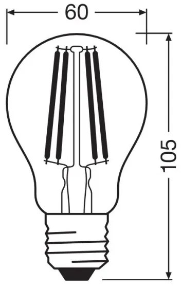 Lampadina LED FILAMENT A100 E27/11W/230V 4000K - Osram