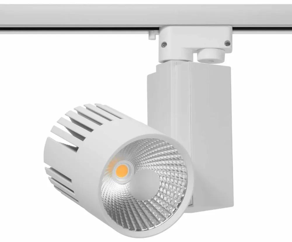 Faretto LED 40W per Binario Monofase, CRI92, 125lm/W, 100° - Bianco Colore Bianco Caldo 3.000K