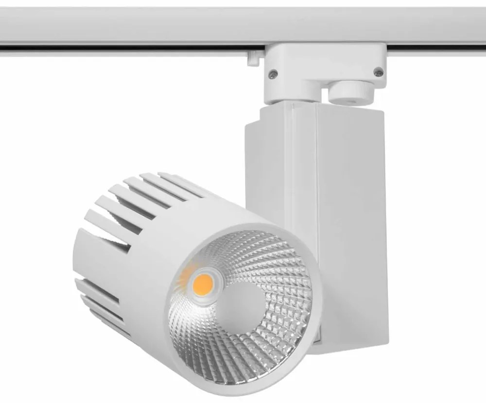 Faretto LED 40W per Binario Monofase, CRI92, 125lm/W, 100° - Bianco Colore  Bianco Naturale 4.000K