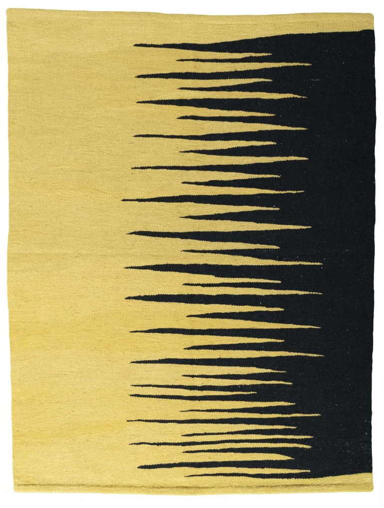 Kilim Tappeto persiano 200x150 Giallo (Iran) Tessuto A Mano