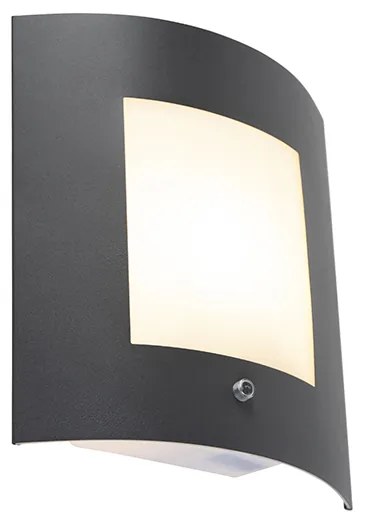 Lampada da parete per esterni antracite IP44 sensore crepuscolare - Emmerald