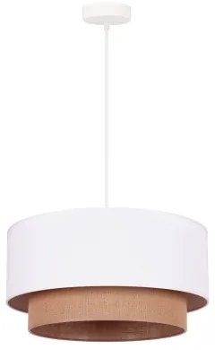 Duolla - Lampadario a sospensione con filo BOHO 1xE27/15W/230V diametro 45 cm bianco/marrone