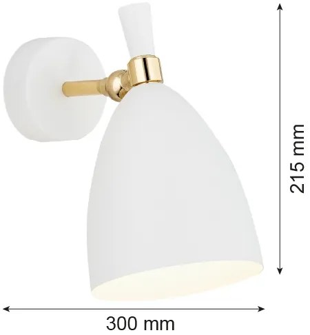 Argon 4699 - Applique  CHARLOTTE 1xE27/15W/230V bianco/oro