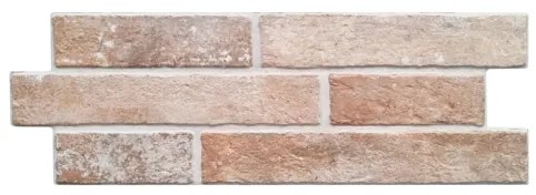 Rivestimento Effetto Muretto Mattoncini 16x40 In Gres Porcellanato Bristol Rosso
