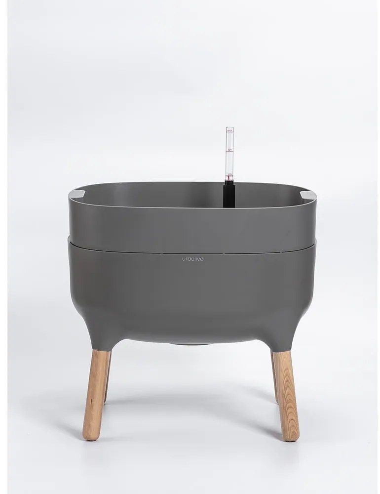 Vaso per coltivazione in plastica con sistema di auto-irrigazione Urbalive – Plastia