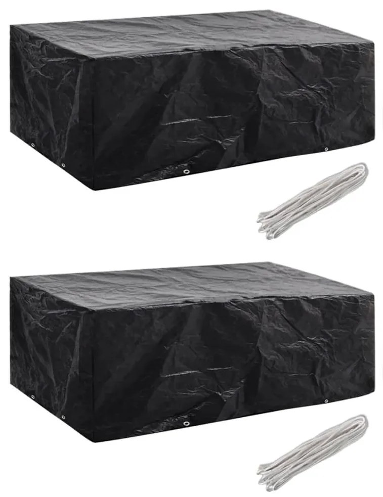 Coperture Arredi Giardino 2 Pz 8 Occhielli 200x160x70 Cm /