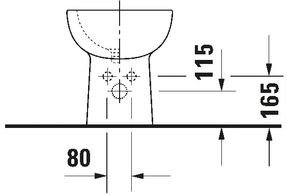 Duravit 22411000002 - Bidet a pavimento D-CODE 35,5x52,5 cm ceramica/bianco lucido