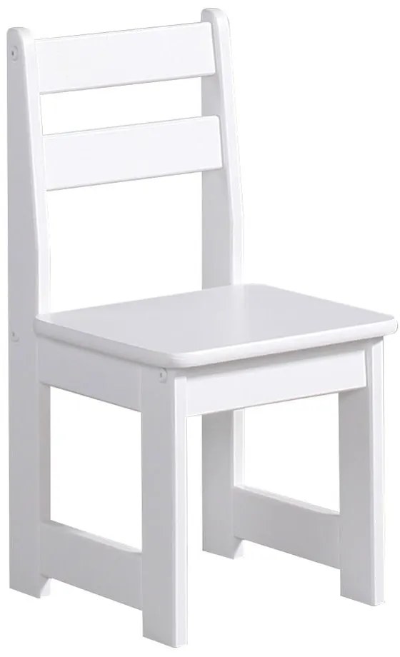 Sedia per bambini bianca in legno di pino massiccio Baby - Pinio