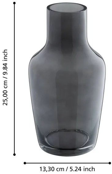 Eglo 421225 - Vaso di vetro SIRANANA 25x13,3 cm nero