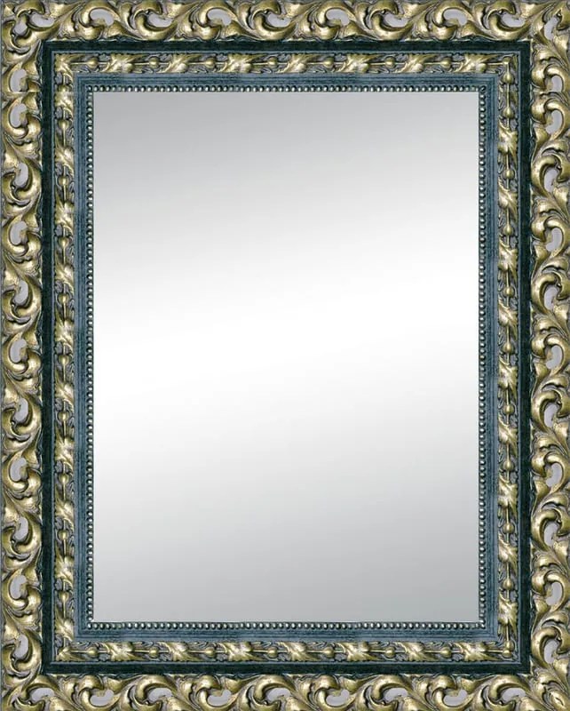 Specchio rettangolare in legno oro 100 x 140 cm