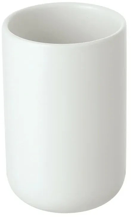 Portaspazzolini Bianco in Ceramica da Appoggio Moderno