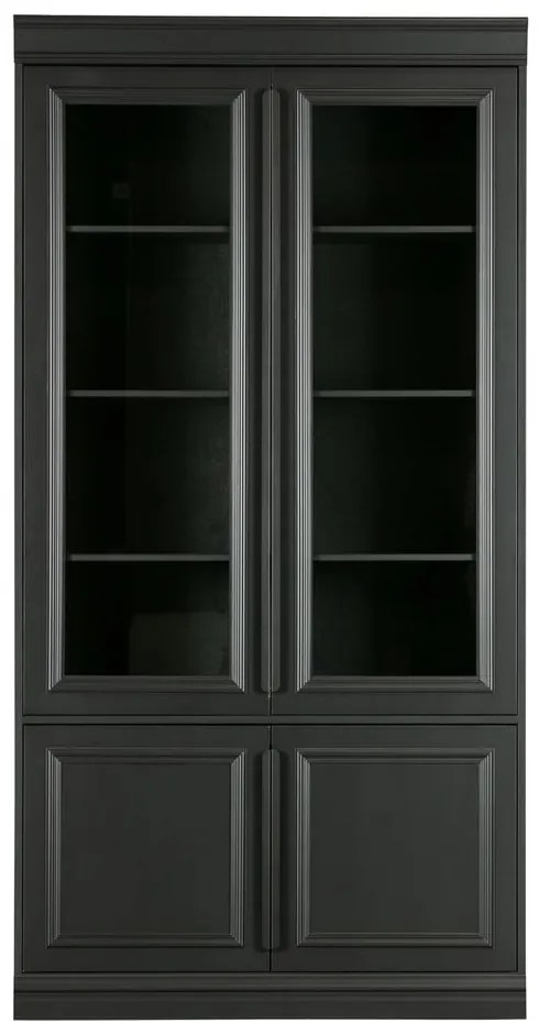 Vetrina nera in pino massiccio 110x215x44 cm Organize – WOOOD