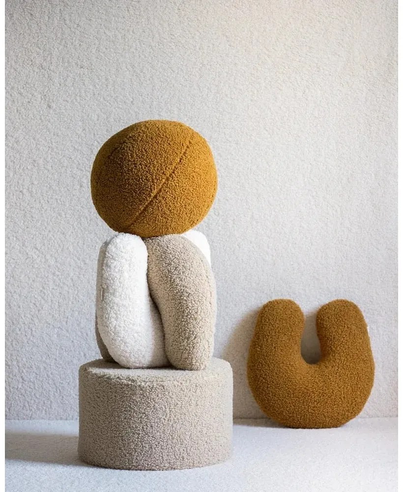 Cuscino per divano da bambini marrone chiaro con rivestimento in bouclé U – Wigiwama