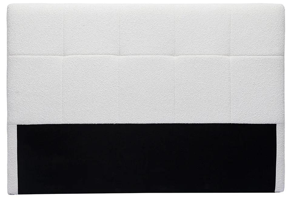 Testata letto in tessuto effetto lana bouclé bianco - L 160 cm CLOVIS
