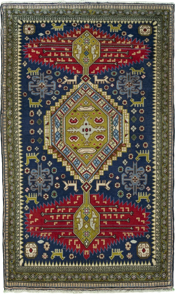 Ghom Tappeto persiano 70 x 110 Blu (Iran) Annodato A Mano