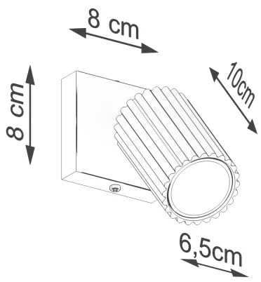Sollux SL.1635 - Faretto da parete KARBON 1xGU10/10W/230V rosso