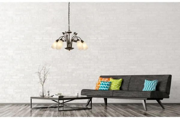 Globo 30800523X - Lampadario a sospensione con catena VENEZIA 5xE14/40W/230V