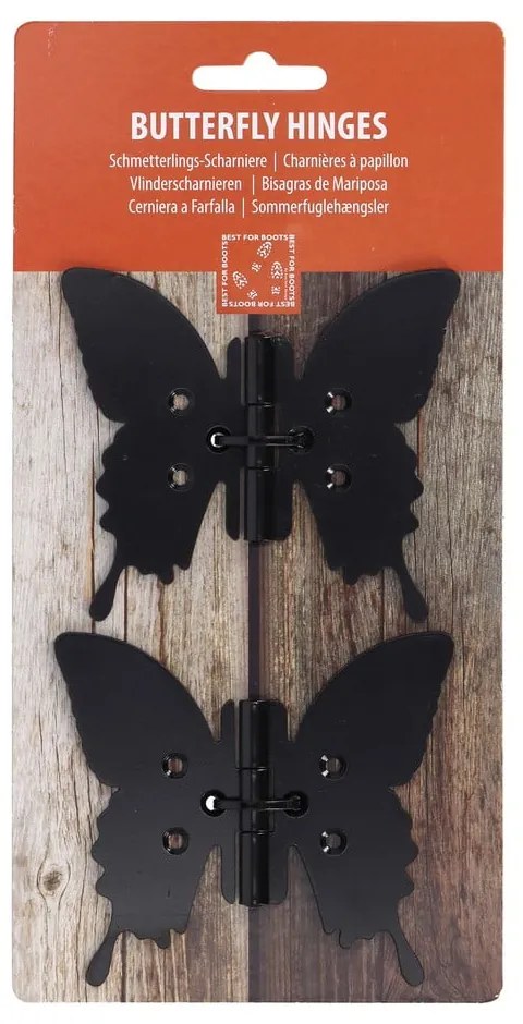 Cerniere per porte in metallo 4 pezzi Butterfly - Esschert Design