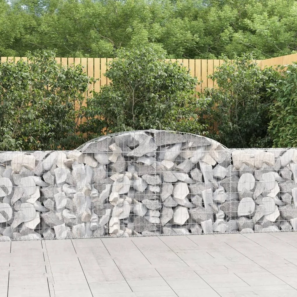 Cesto Gabbione Ad Arco 300x30x80/100 Cm Ferro Zincato /