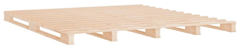 Letto a pallet 150x200 cm legno massello di pino 5ft king size