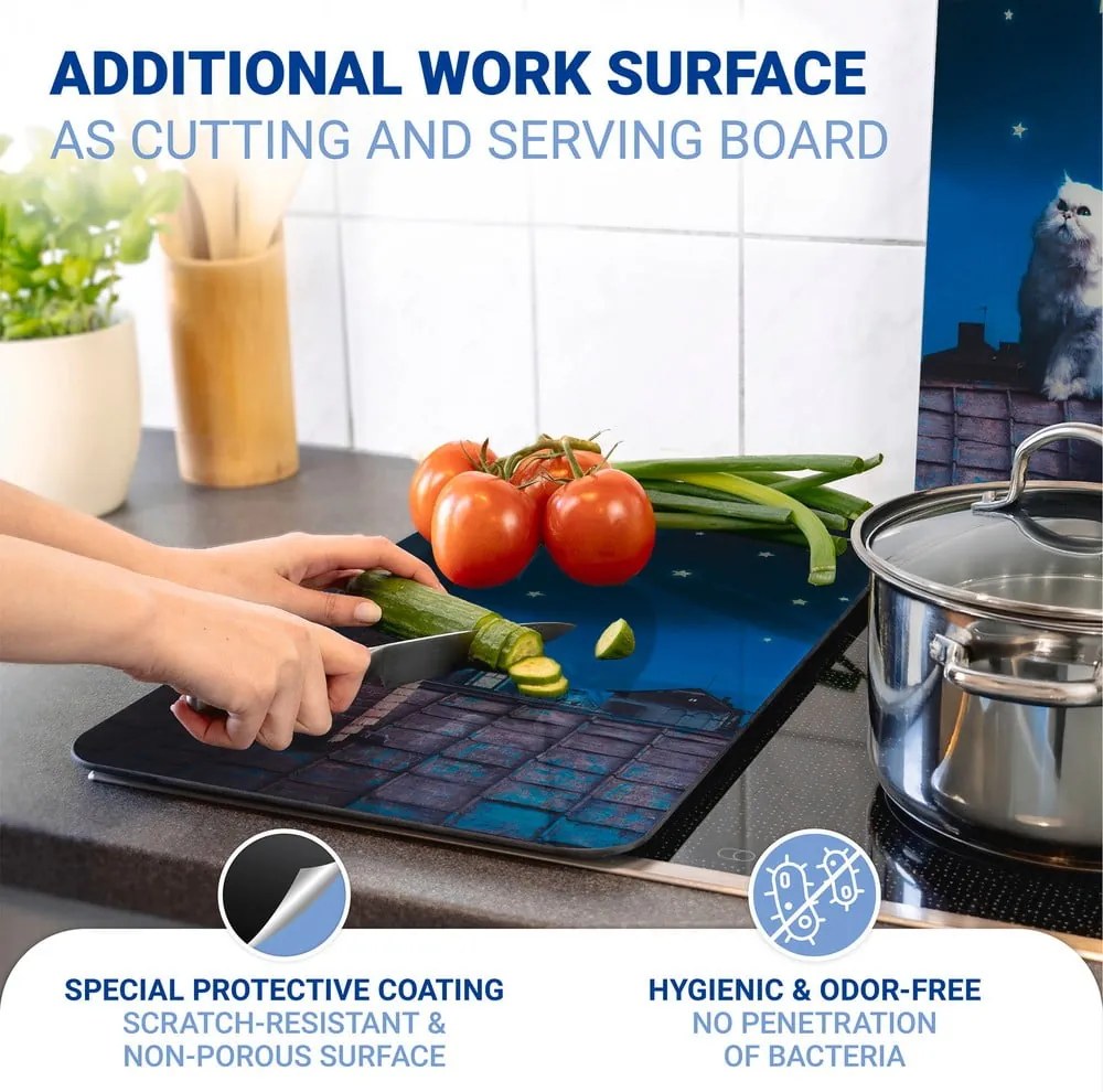 Set di 2 coperchi per fornelli in vetro temperato 30x52 cm - Maximex