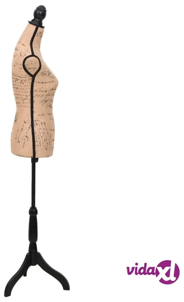 vidaXL Busto Sartoriale Donna Marrone Nero Manichino in Iuta