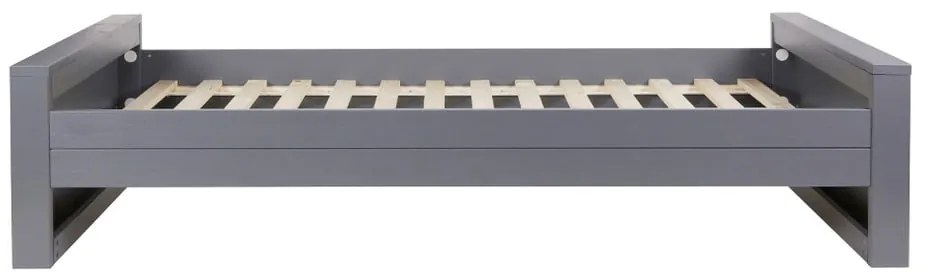 Letto singolo grigio con rete 90x200 cm Dennis - WOOOD