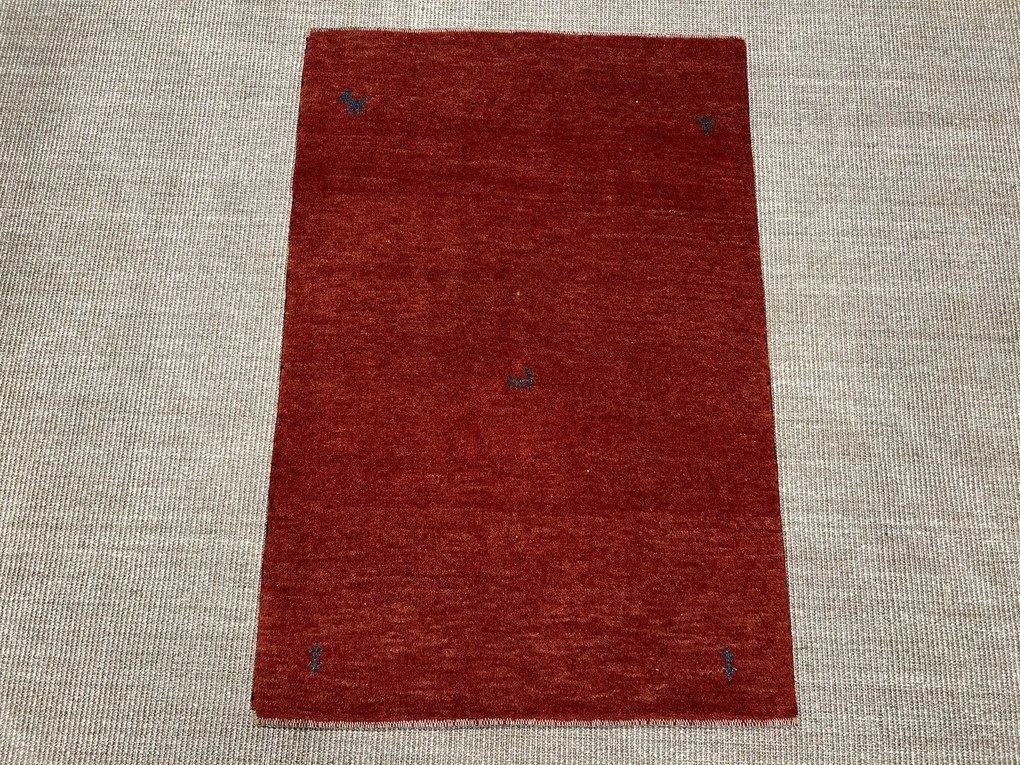 Gabbeh Tappeto 80x110 Rosso (Iran) Annodato A Mano
