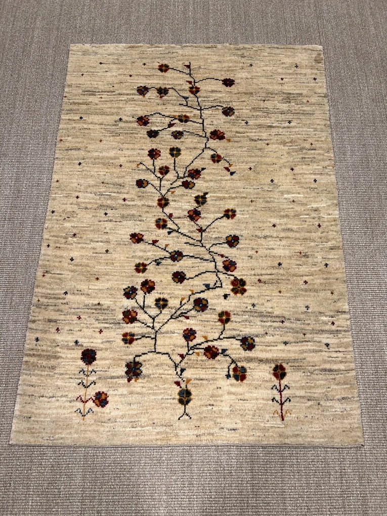 Gabbeh Tappeto 110 x 160 Beige (Iran) Annodato A Mano