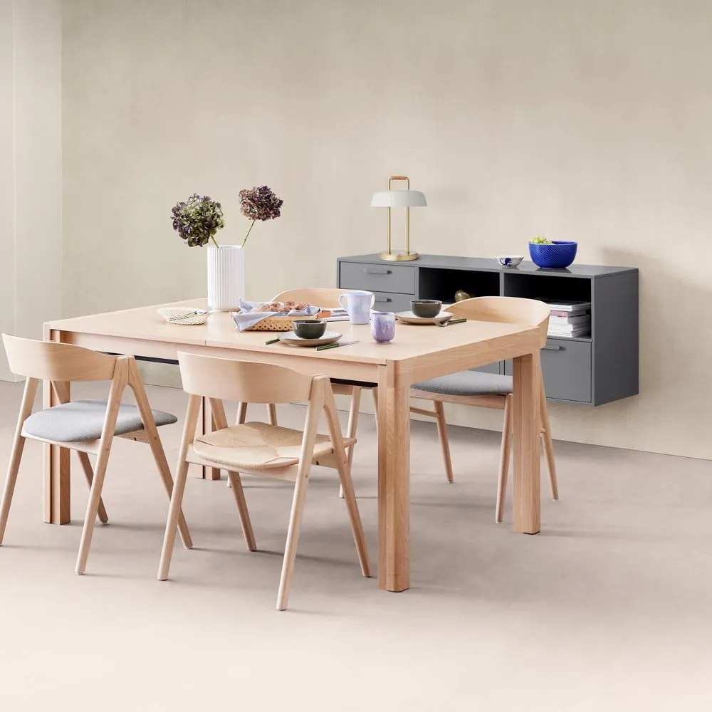 Tavolo da pranzo pieghevole con piano in rovere decorato 96x160 cm Join by Hammel - Hammel Furniture