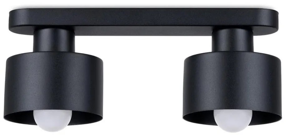 Sollux SL.1130 - Lampada da soffitto SAVAR 2xE27/60W/230V nero