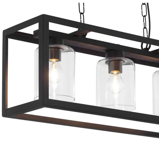 Jupiter 1805 - MC3 - Lampadario a sospensione con catena MACARI 3xE27/60W/230V nero