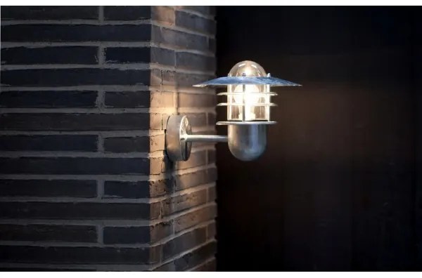 Nordlux - Lampada da parete per esterni AGGER 1xE27/60W/230V IP54 argento