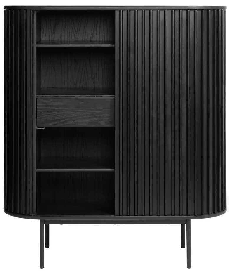 Mobile nero in rovere 125x110 cm Siena - Unique Furniture